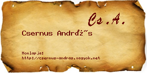 Csernus András névjegykártya